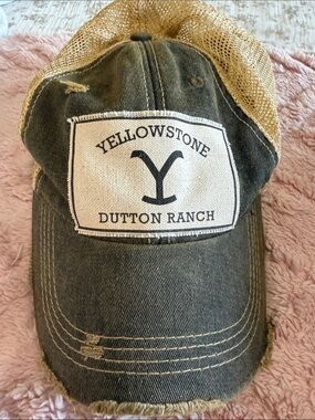 Yellowstone Dutton Ranch Trucker Hat - Denim & Khaki